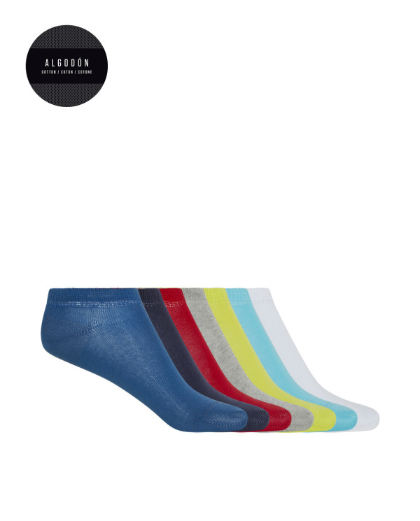 Lot de 7 chaussettes unies en coton Couleur Assorti - 1