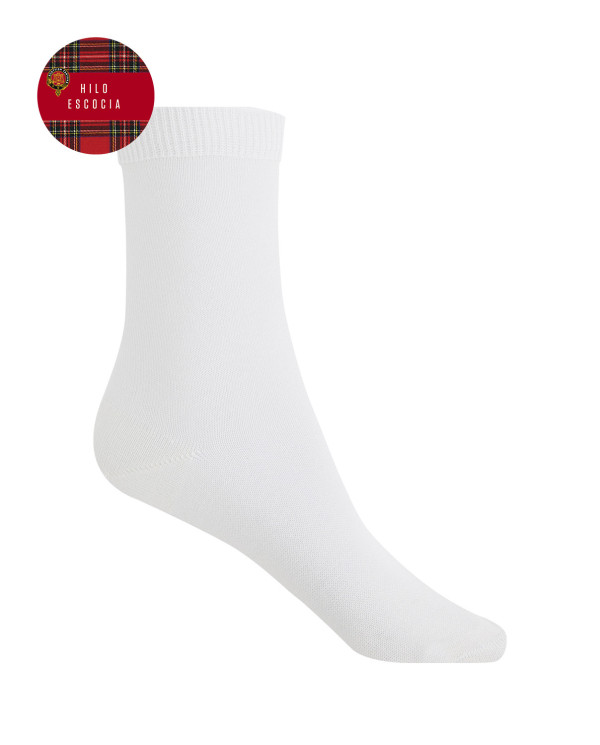 Plain Fil d'Écosse Socks Color Ivory - 1