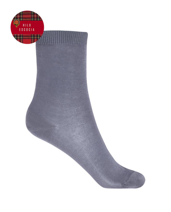 Plain Fil d'Écosse Socks Color Grey - 1