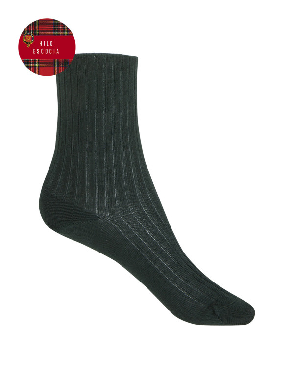 Ribbed Fil d'Écosse Socks Color Green - 1