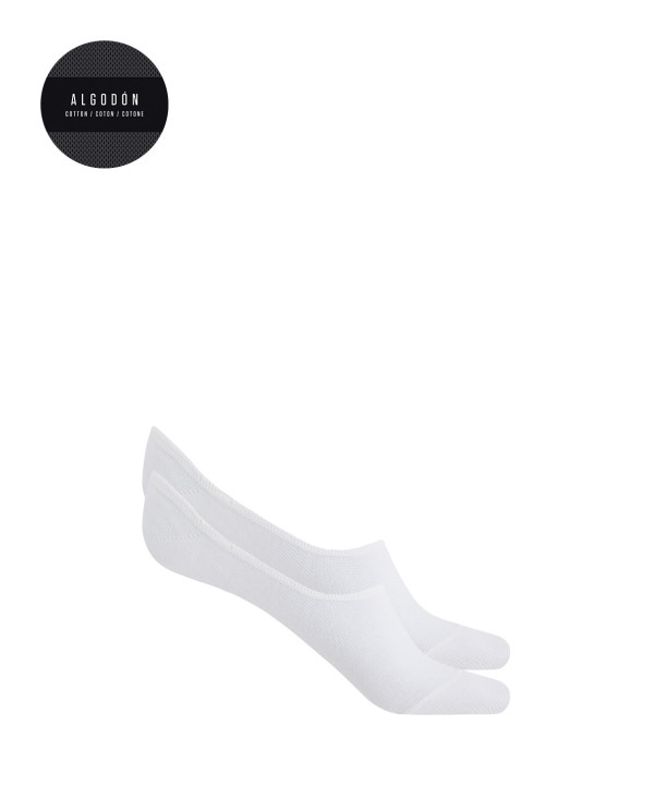 Lot de 2 chaussettes invisibles unies Couleur Blanc - 1