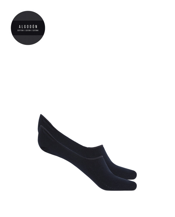 Pack of 2 plain invisible socks Color Navy - 1