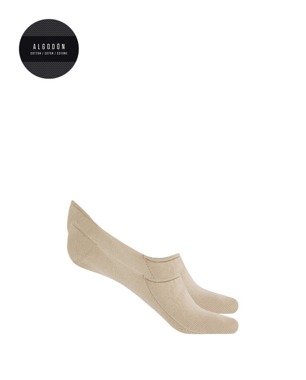 Pack de 2 calcetines invisibles lisos Color Beige - 1