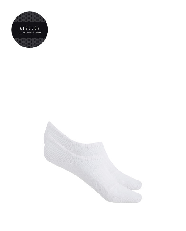 Pack de 2 calcetines invisibles lisos Color Blanco - 1