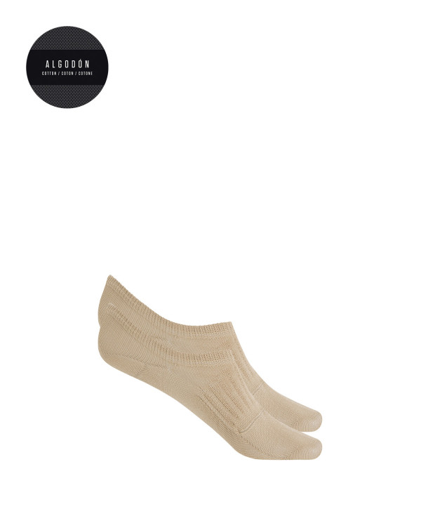 Lot de 2 chaussettes invisibles unies Couleur Beige - 1