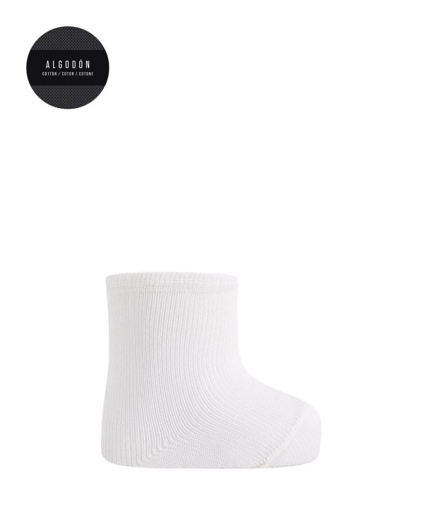 100% plain mercerized cotton socks Color White - 1