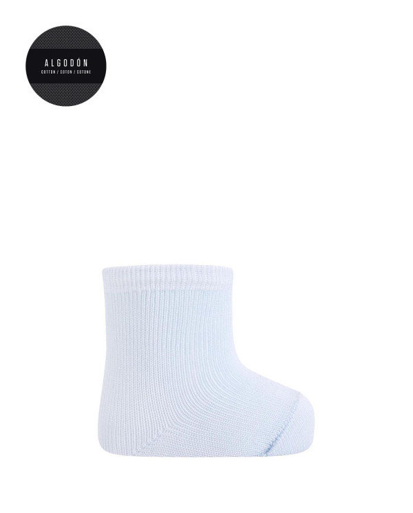 Chaussettes unies 100% coton mercerisé Couleur Bleu - 1