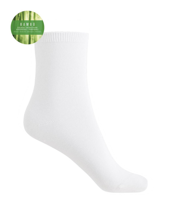 Chaussettes unies en bambou Couleur Écru - 1