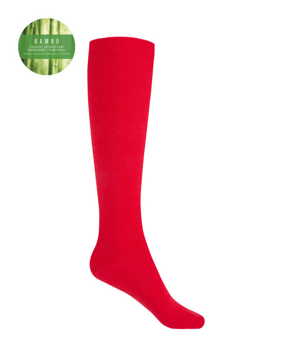 Plain bamboo socks Color Red - 1