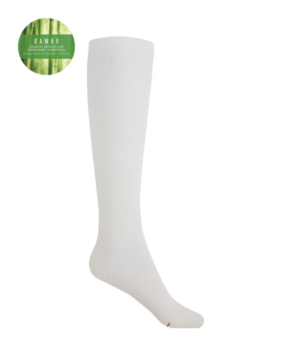 Chaussettes unies en bambou Couleur Écru - 1