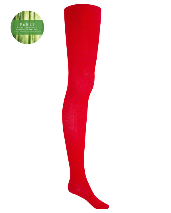 Smooth bamboo tights Color Red - 1