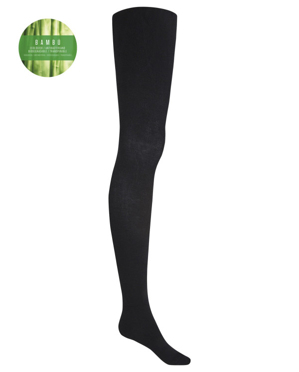 Smooth bamboo tights Color Black - 1