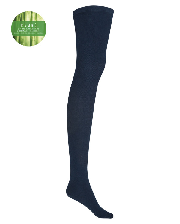 Smooth bamboo tights Color Navy - 1