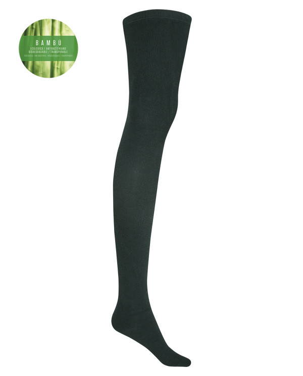 Smooth bamboo tights Color Green - 1