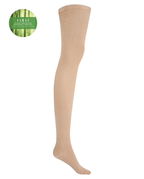 Collants lisses en bambou Couleur Beige - 1