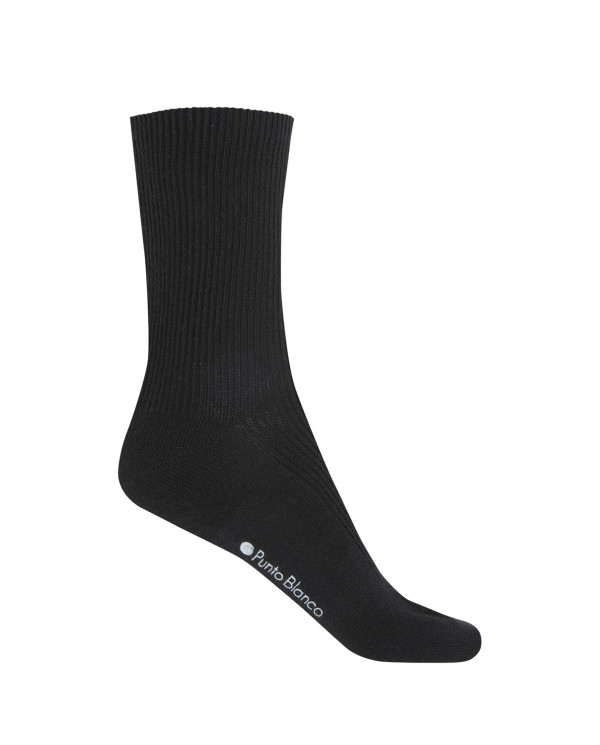 Ribbed hem socks Color Black - 1