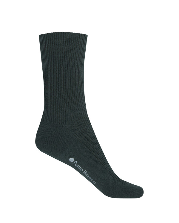 Ribbed hem socks Color Green - 1