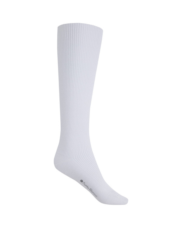 Chaussettes ourlet côtelé Couleur Blanc - 1