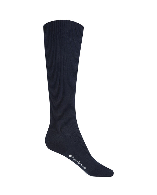 Ribbed hem socks Color Navy - 1