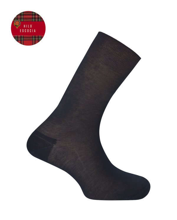 Plain Fil d'Écosse Socks Color Navy - 1