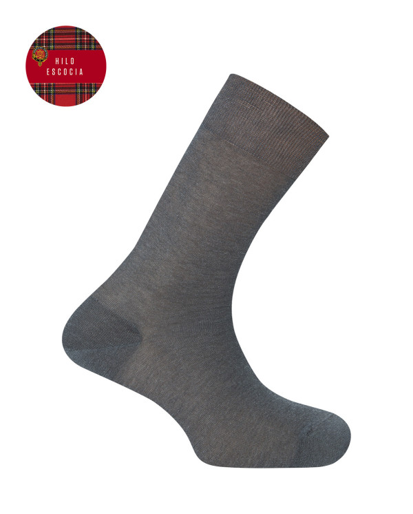 Plain Fil d'Écosse Socks Color Grey - 1