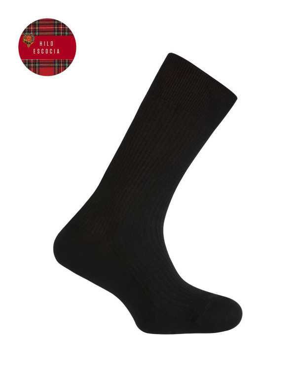 Chaussettes en fil côtelé - Toute l'année Couleur Noir - 1