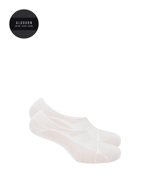 Pack de 2 calcetines invisibles lisos Color Blanco - 1