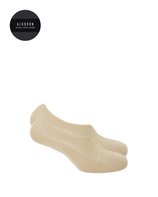 Pack of 2 plain invisible socks Color Beige - 1