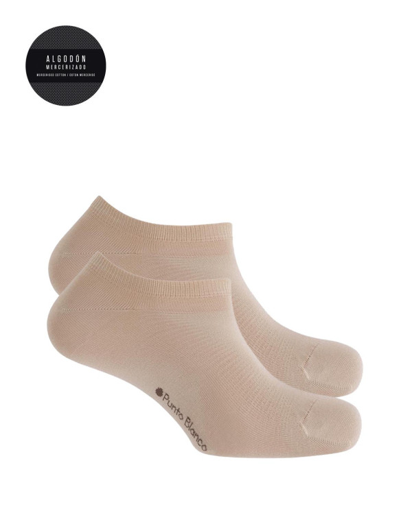 Pack of 2 plain ankle socks - Banana Color Beige - 1