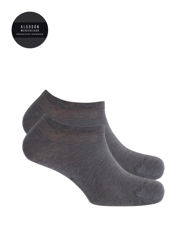 Pack de 2 calcetines tobilleros lisos - Banana Color Gris - 1