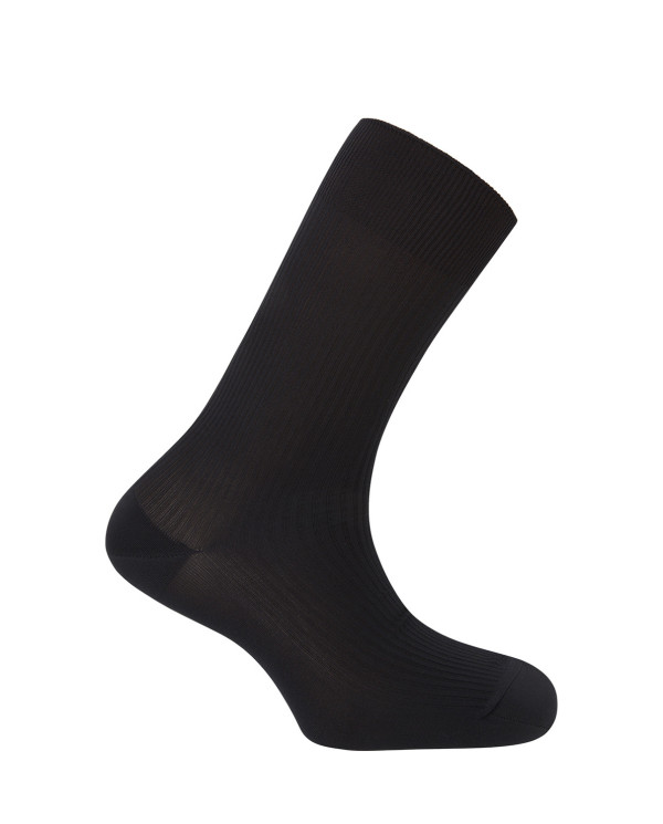 Ribbed polyamide socks - Trenil Color Black - 1