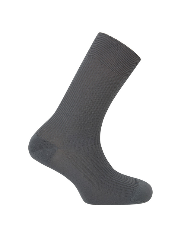 Chaussettes polyamide côtelée - Trenil Couleur Gris - 1