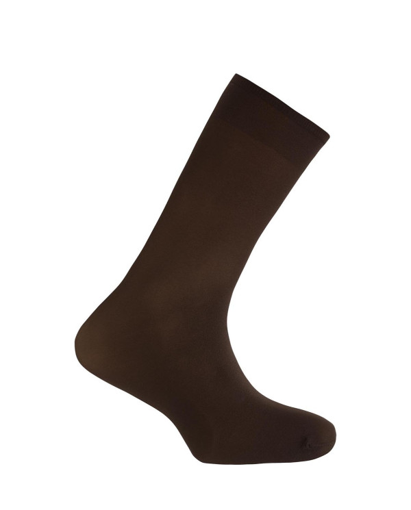 Chaussettes unies en polyamide - Tal Cual Couleur Marron - 1