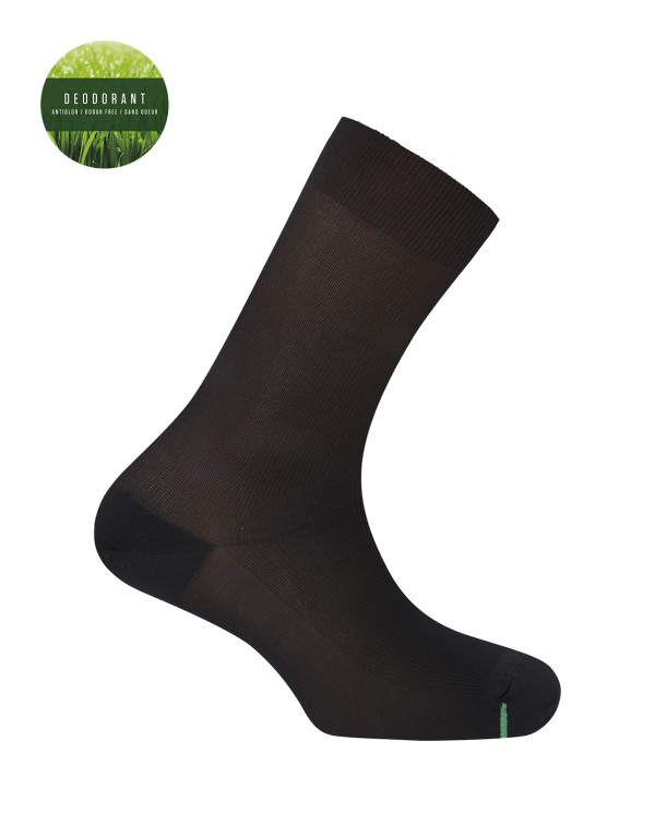 Chaussettes polyamide côtelé - Déodorant Trenil-set Couleur Noir - 1