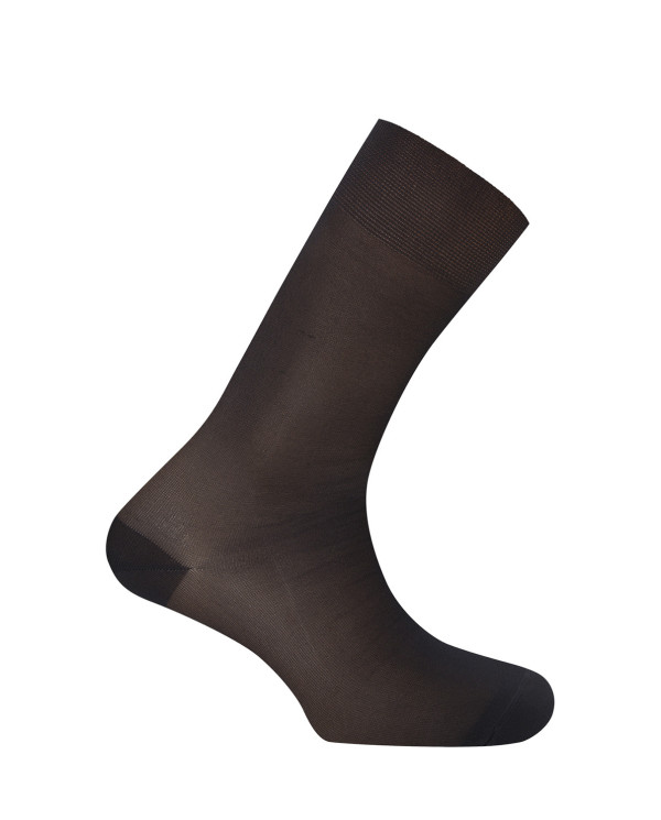 Chaussettes unies en polyamide - Trenil-Silk Couleur Noir - 1