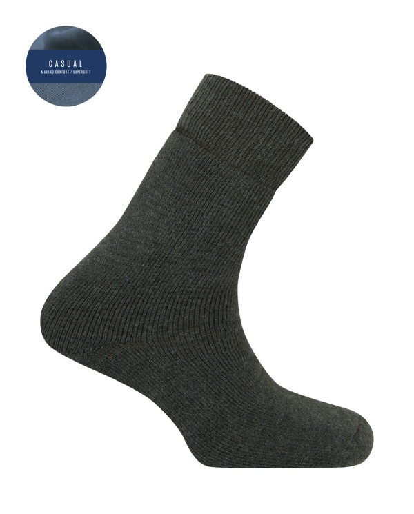 Chaussettes ourlet uni Couleur Vert - 1