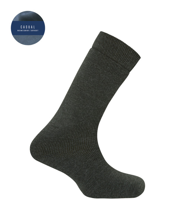 Chaussettes ourlet uni Couleur Vert - 1