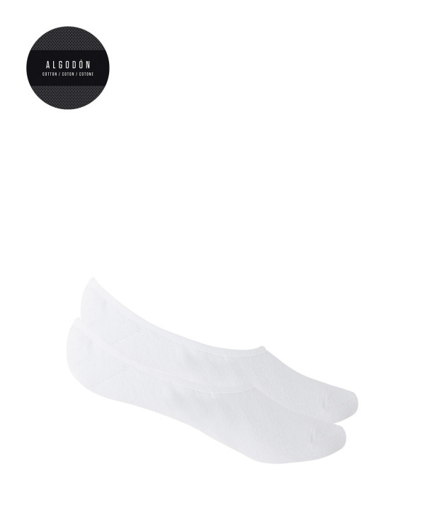 Lot de 2 chaussettes invisibles unies Couleur Blanc - 1