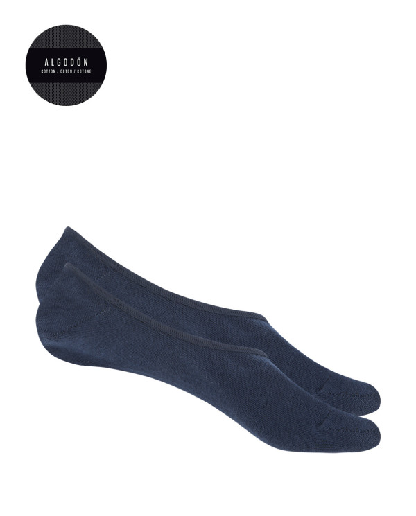 Lot de 2 chaussettes invisibles unies Couleur Bleu marine - 1