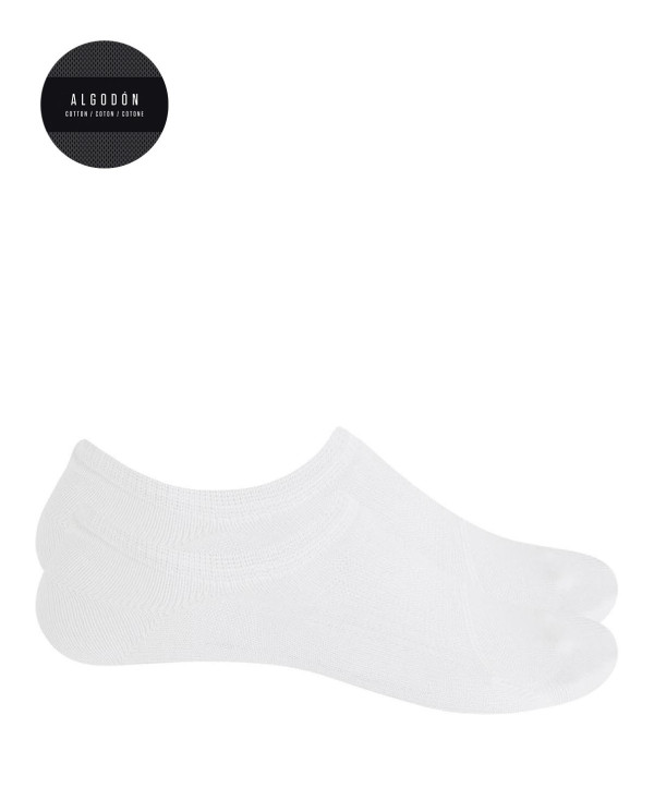 Pack de 2 calcetines invisibles lisos Color Blanco - 1