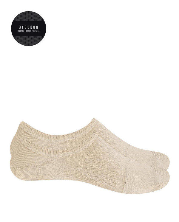 Pack of 2 plain invisible socks Color Beige - 1