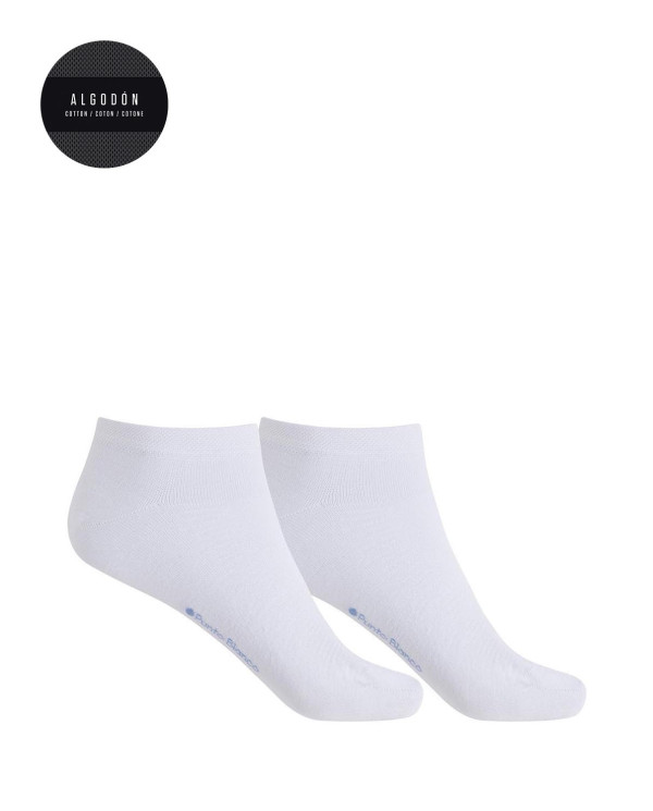 Pack de 2 calcetines tobilleros lisos - Banana Color Blanco - 1