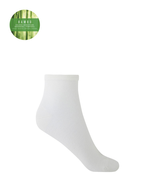 Plain bamboo socks Color White - 1