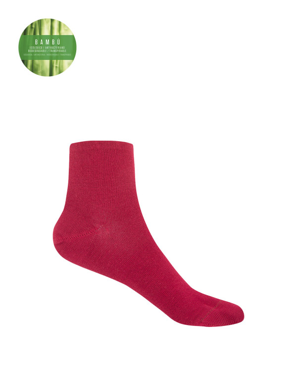 Chaussettes unies en bambou Couleur Bordeaux - 1