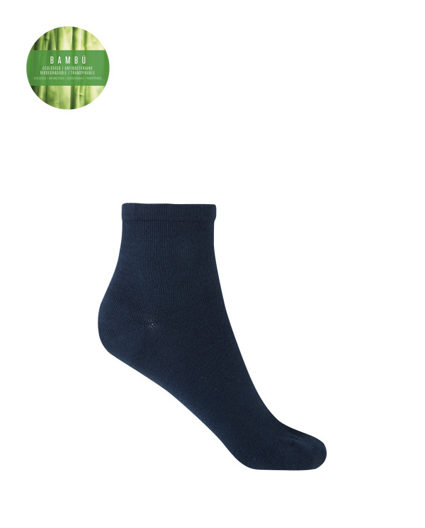 Chaussettes unies en bambou Couleur Bleu marine - 1