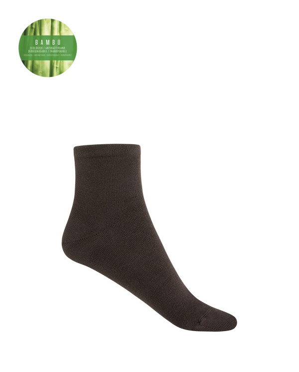 Chaussettes unies en bambou Couleur Marron - 1