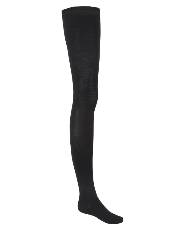 Smooth hem tights Color Black - 1