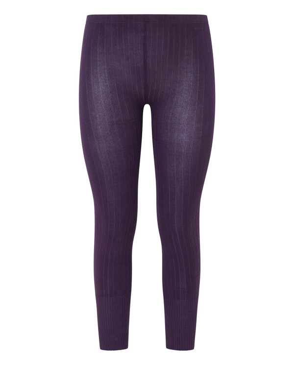 Legging côtelé Couleur Violet - 1