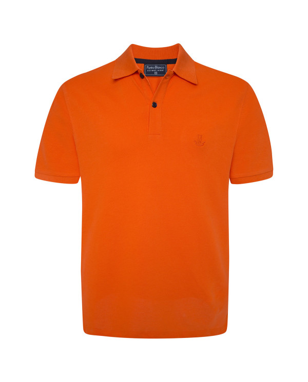 Polo en coton à manches courtes Couleur Orange - 1