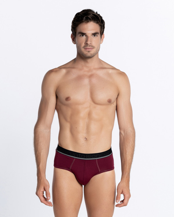 Slip Insigna Couleur Bordeaux - 1